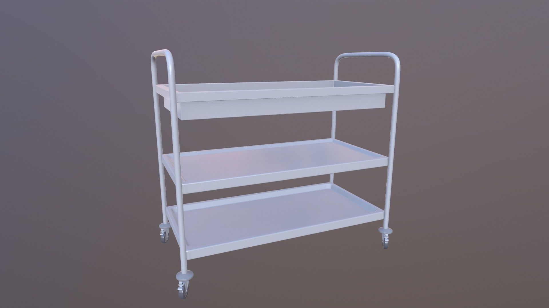 Stainless Steel Shelf 3D model_2