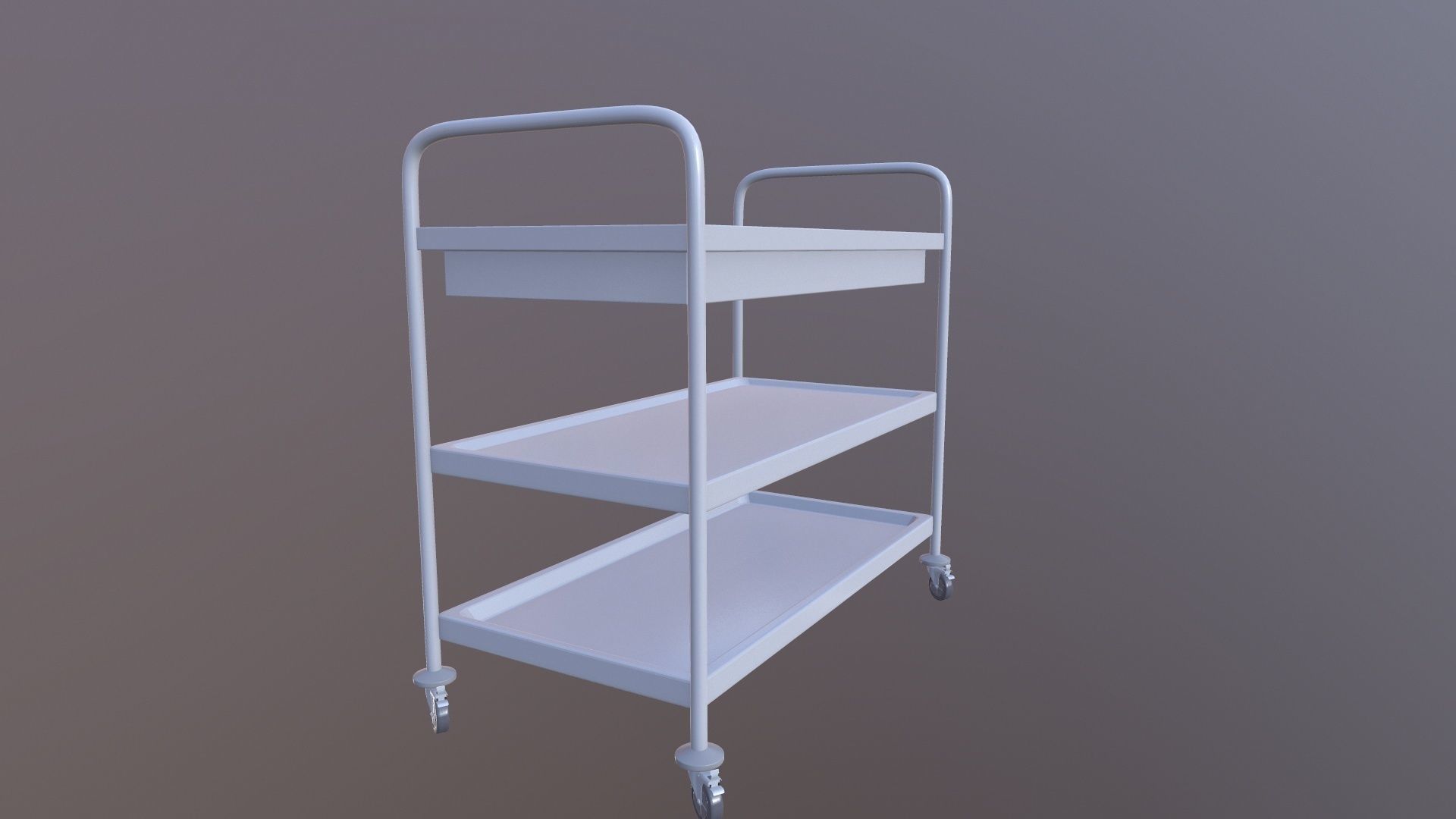 Stainless Steel Shelf 3D model_3