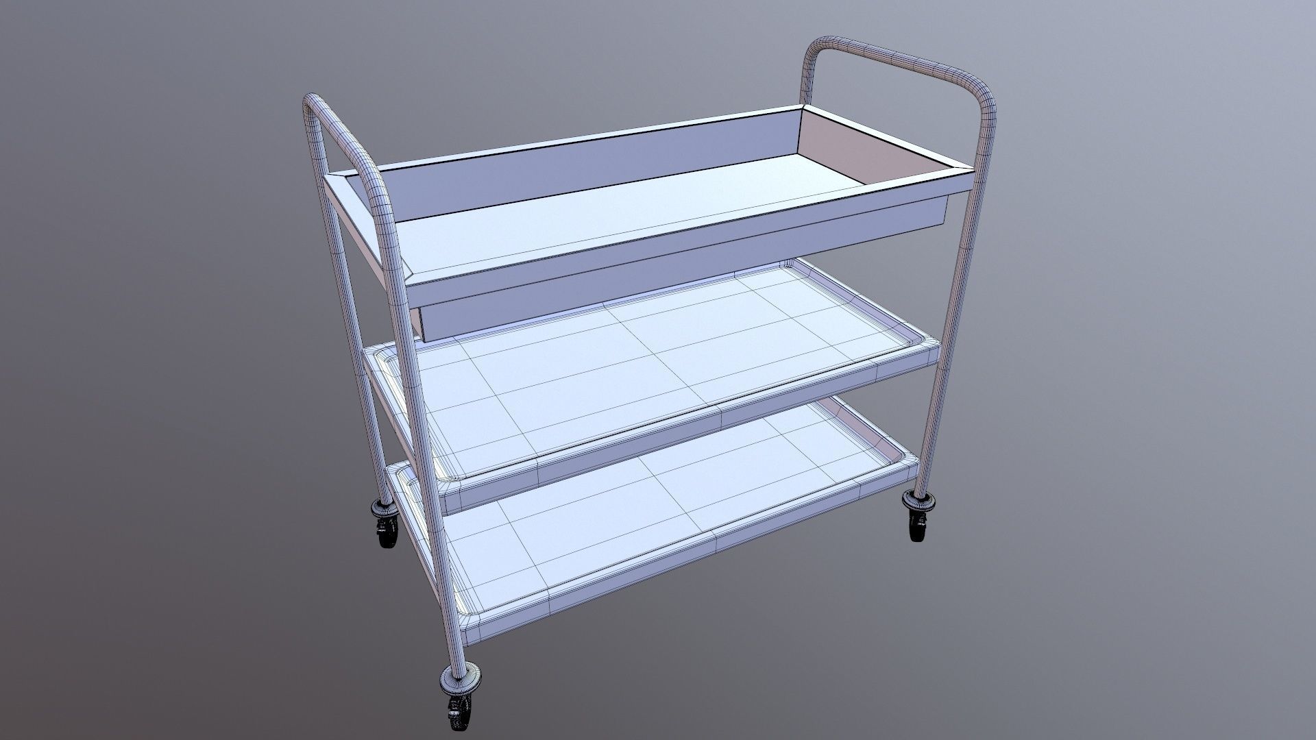Stainless Steel Shelf 3D model_11