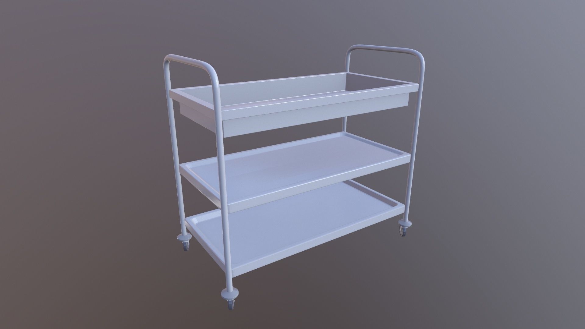 Stainless Steel Shelf 3D model_7