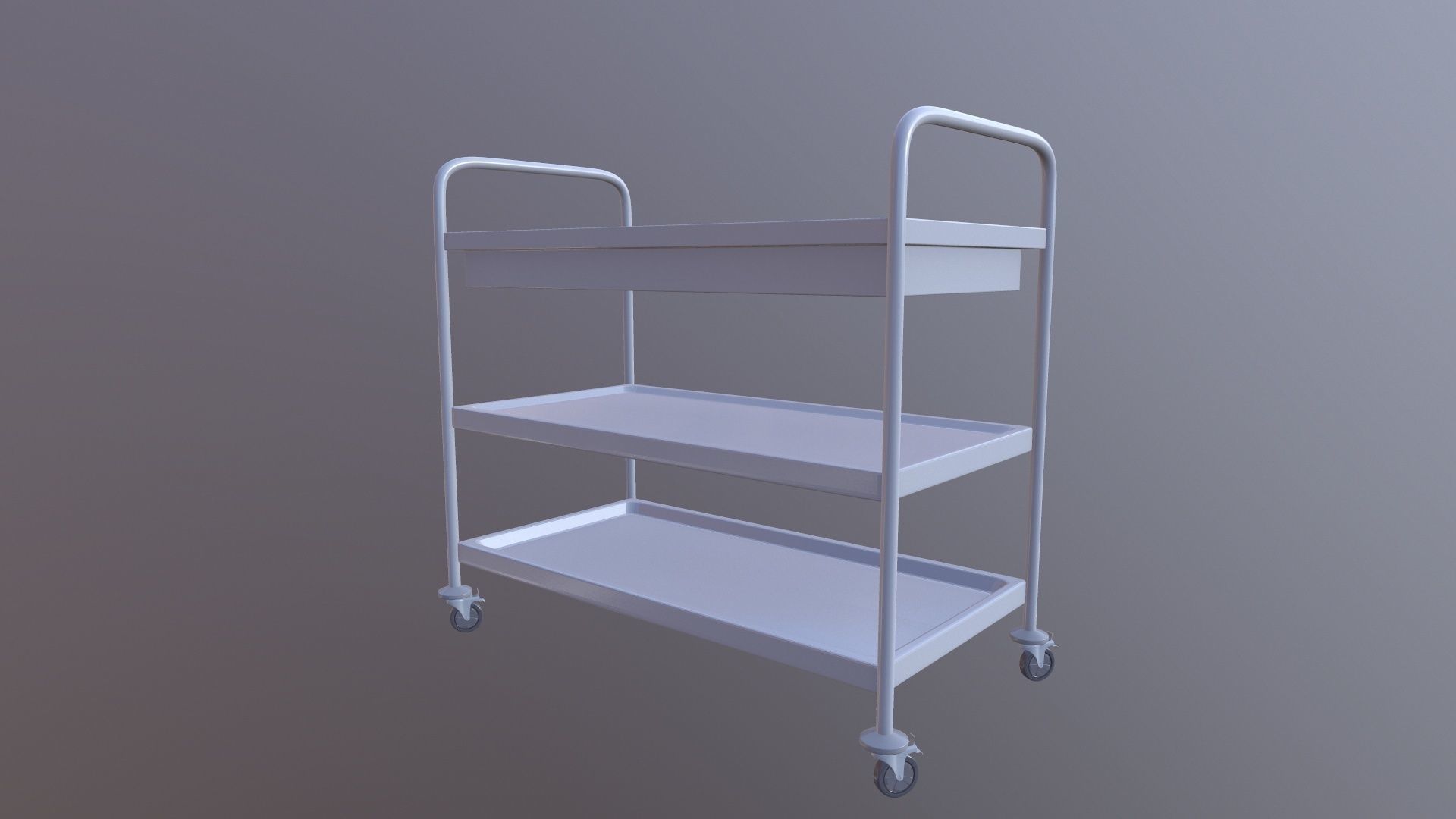 Stainless Steel Shelf 3D model_4