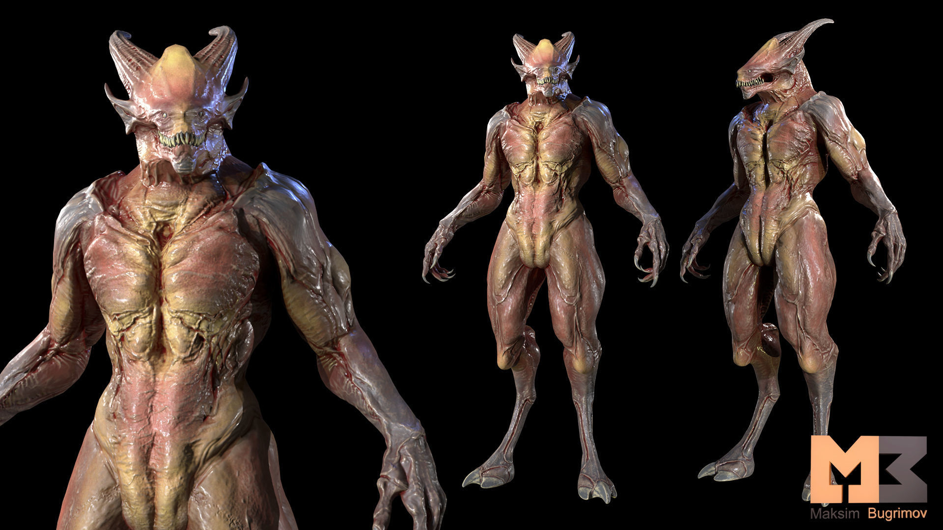 10 Creatures Pack  Low-poly 3D model_11