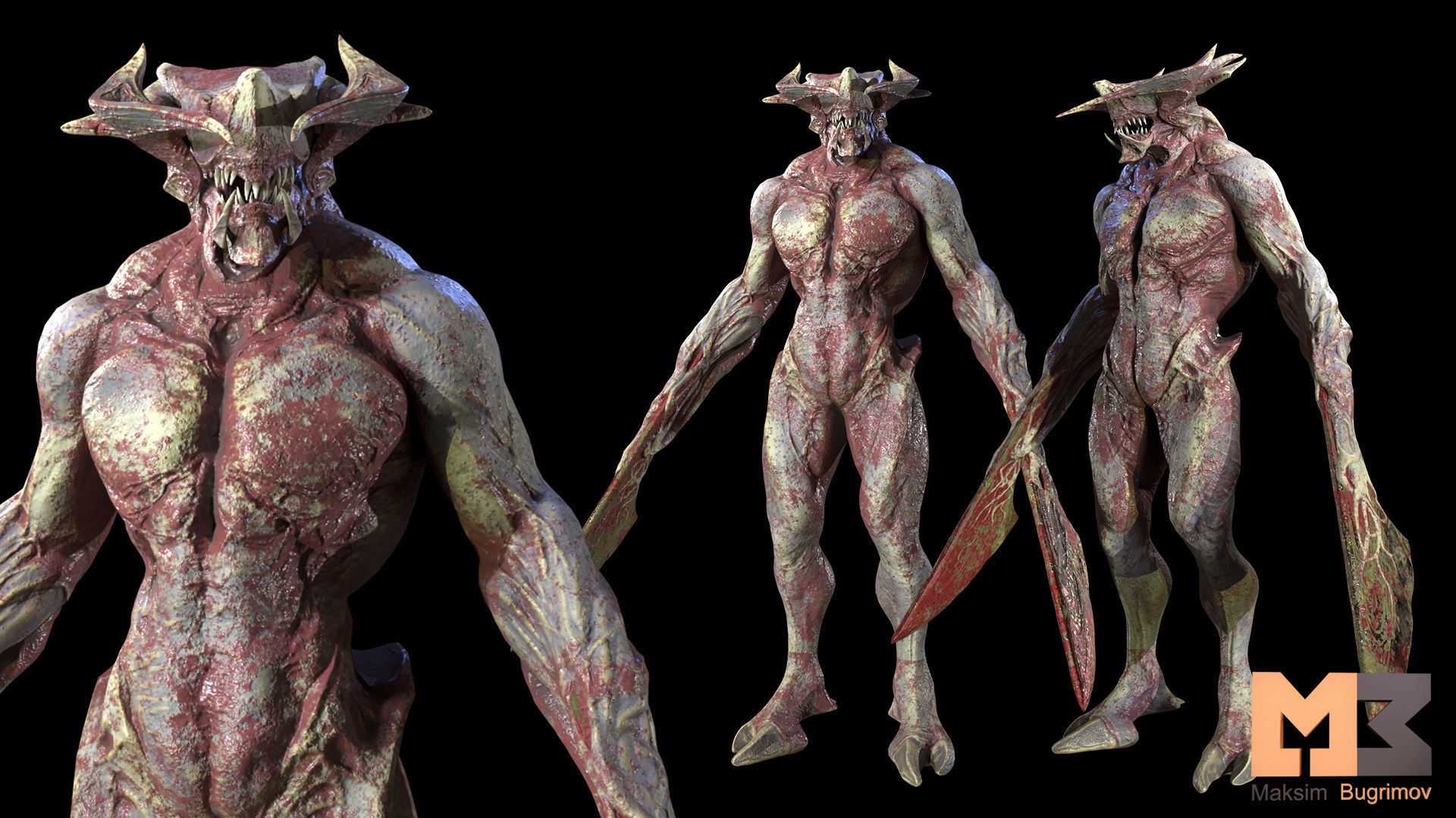 10 Creatures Pack  Low-poly 3D model_9