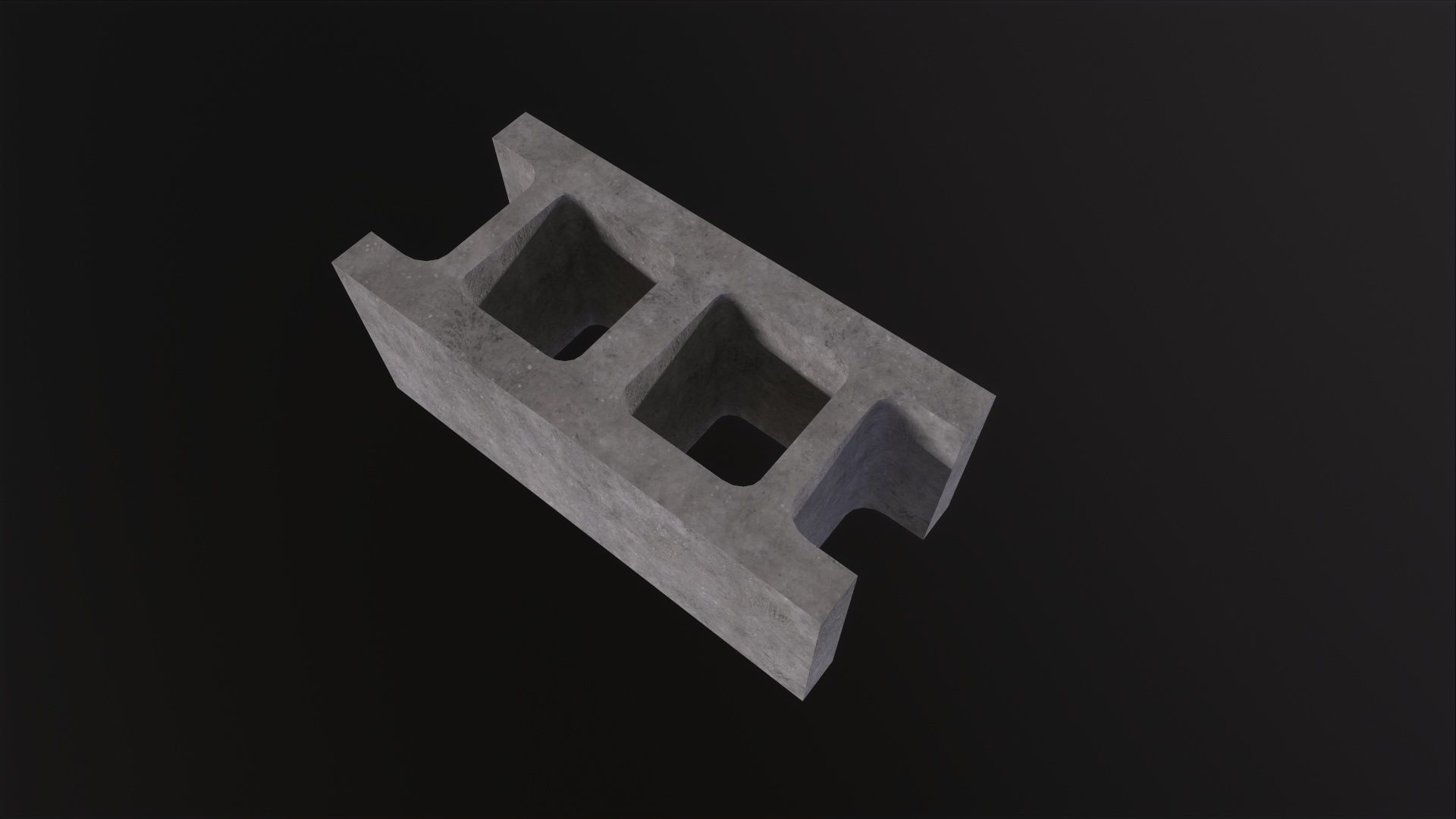 Cinder Blocks 3D Model Low-poly 3D model_4