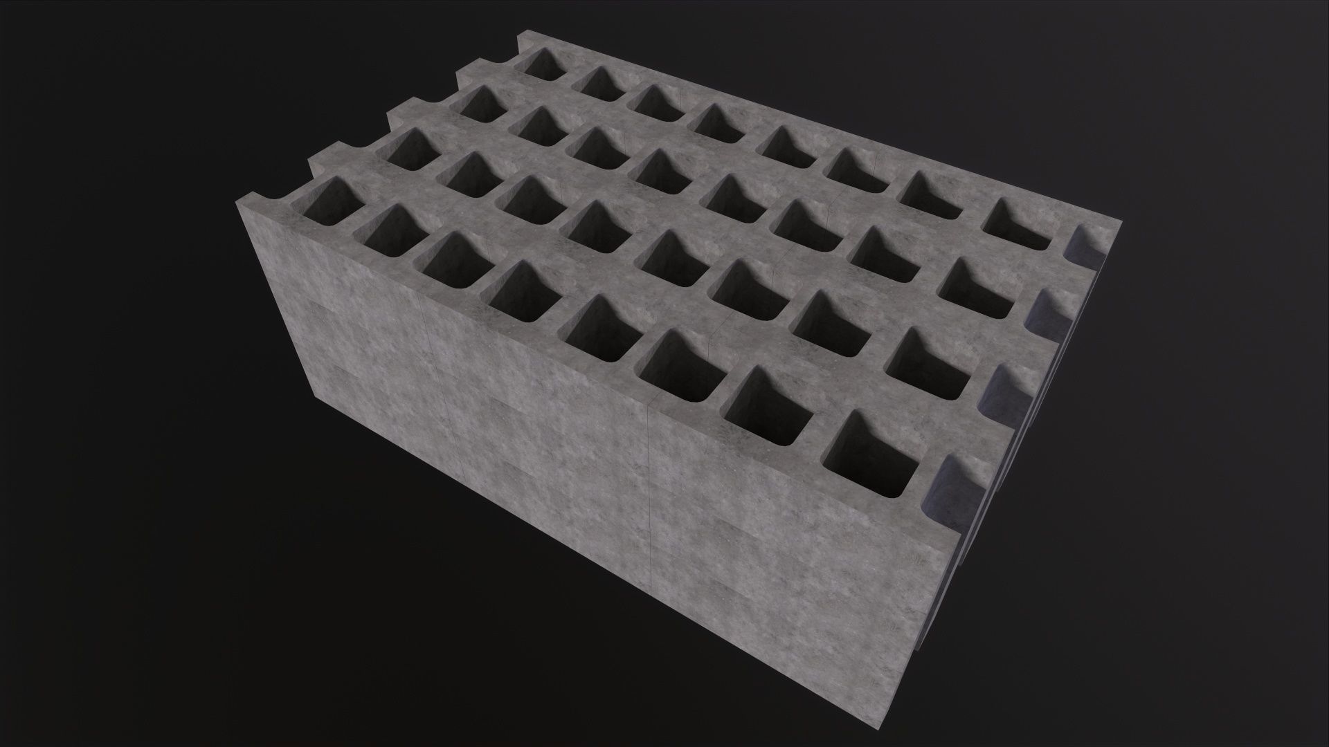 Cinder Blocks 3D Model Low-poly 3D model_5
