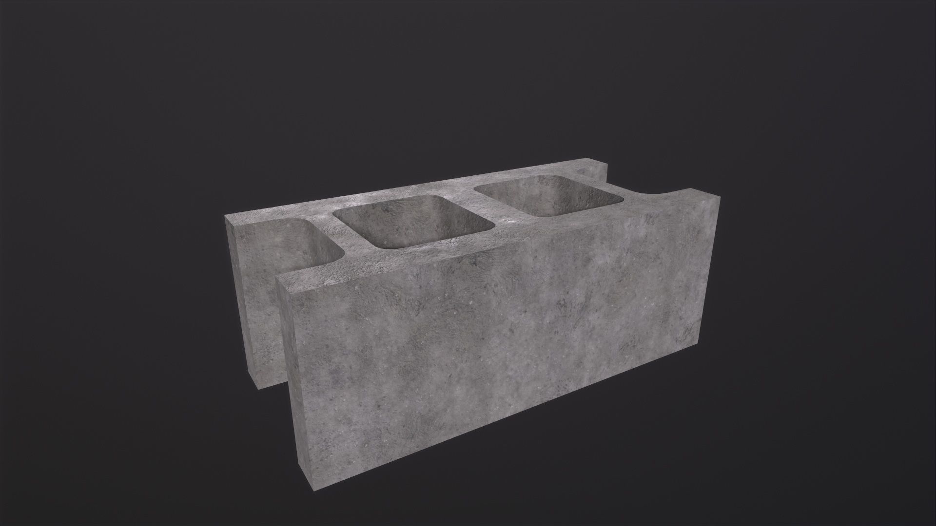 Cinder Blocks 3D Model Low-poly 3D model_3