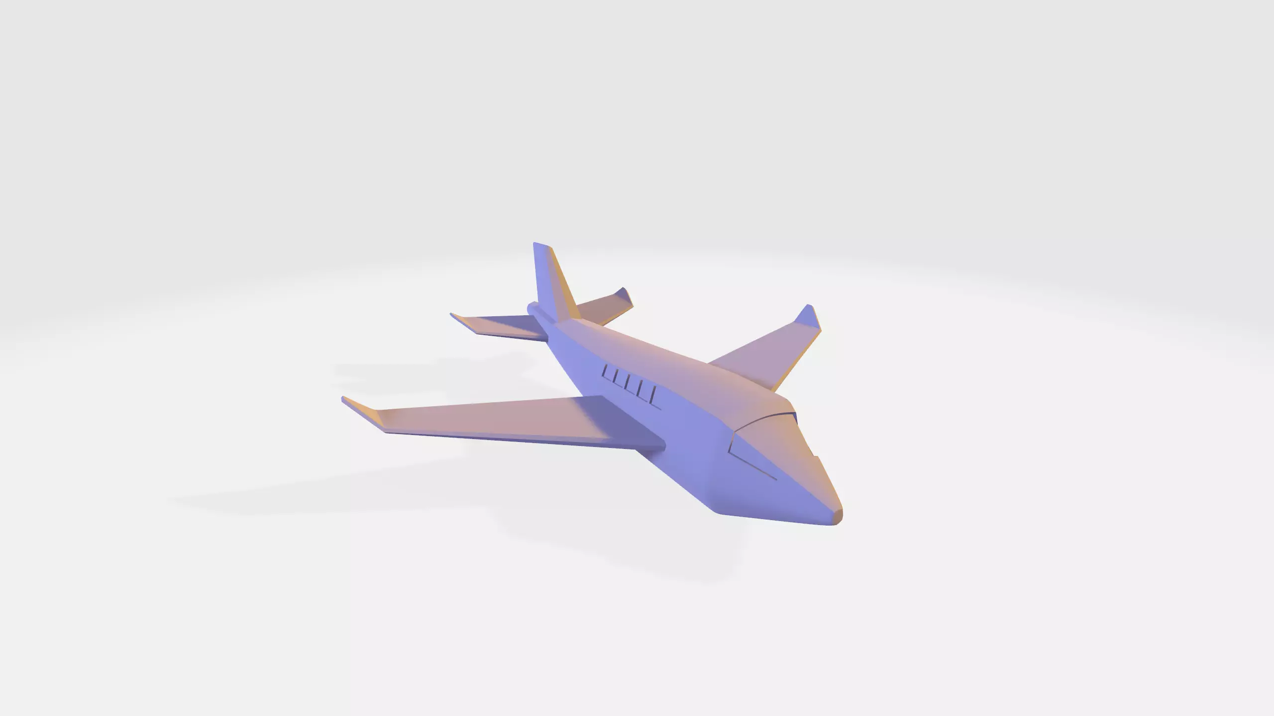 Airplane  Low-poly 3D model_0