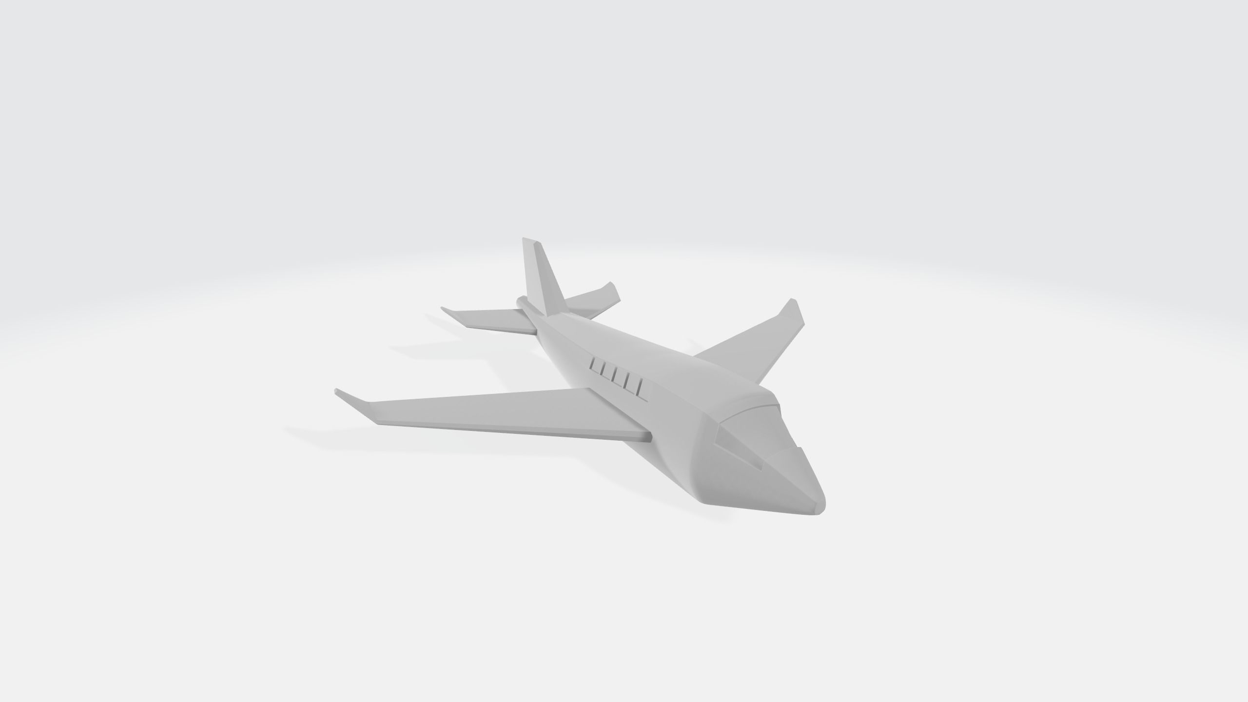 Airplane  Low-poly 3D model_1