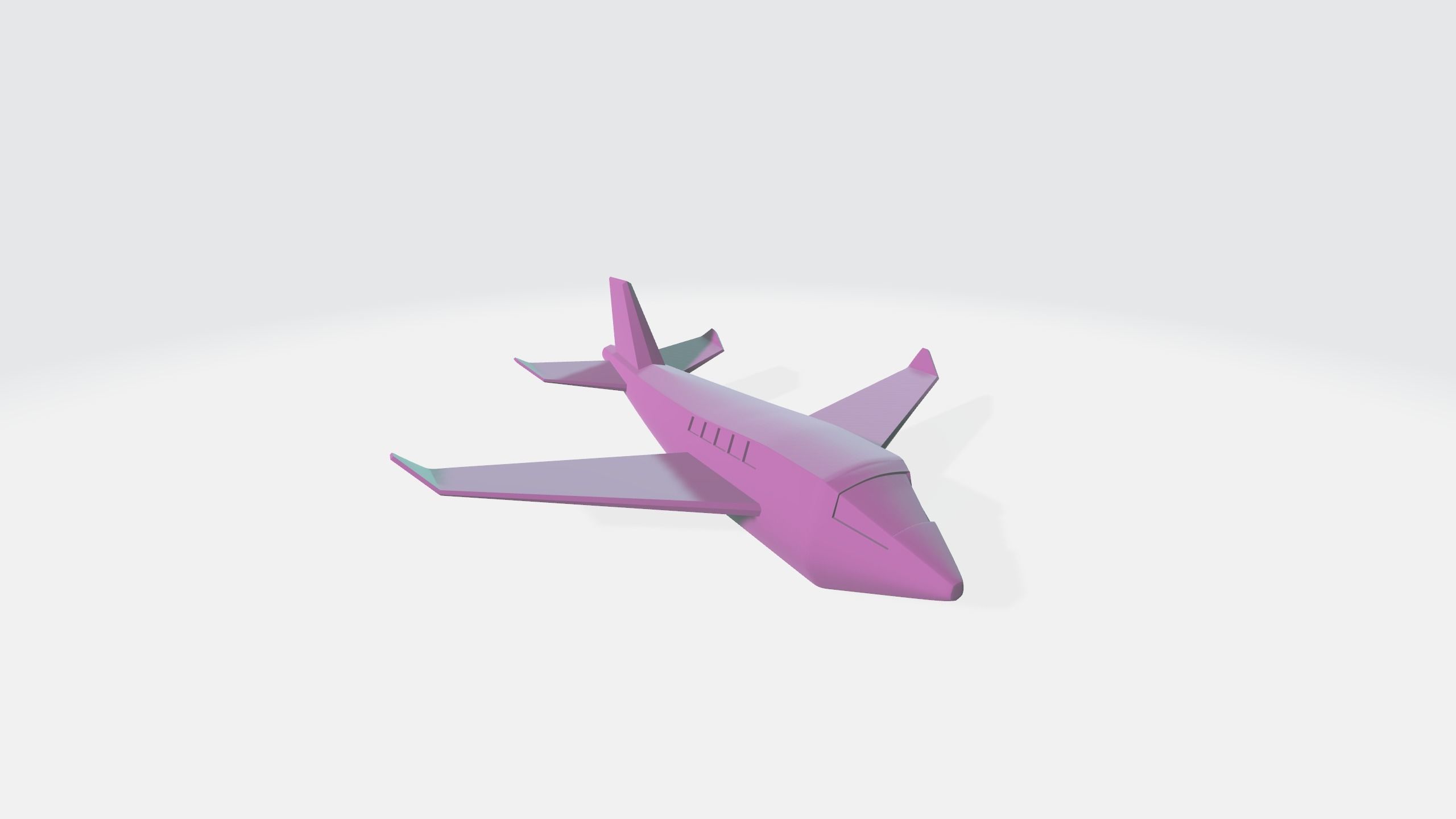 Airplane  Low-poly 3D model_2
