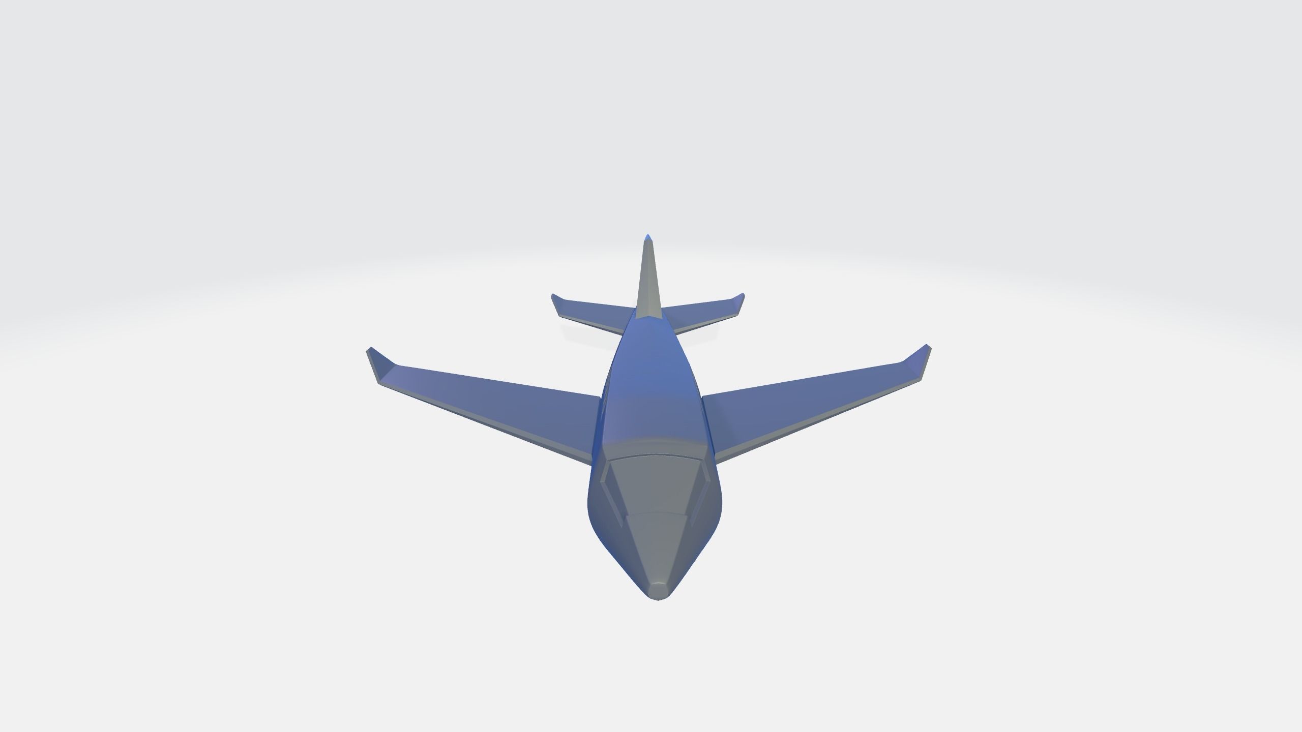 Airplane  Low-poly 3D model_3