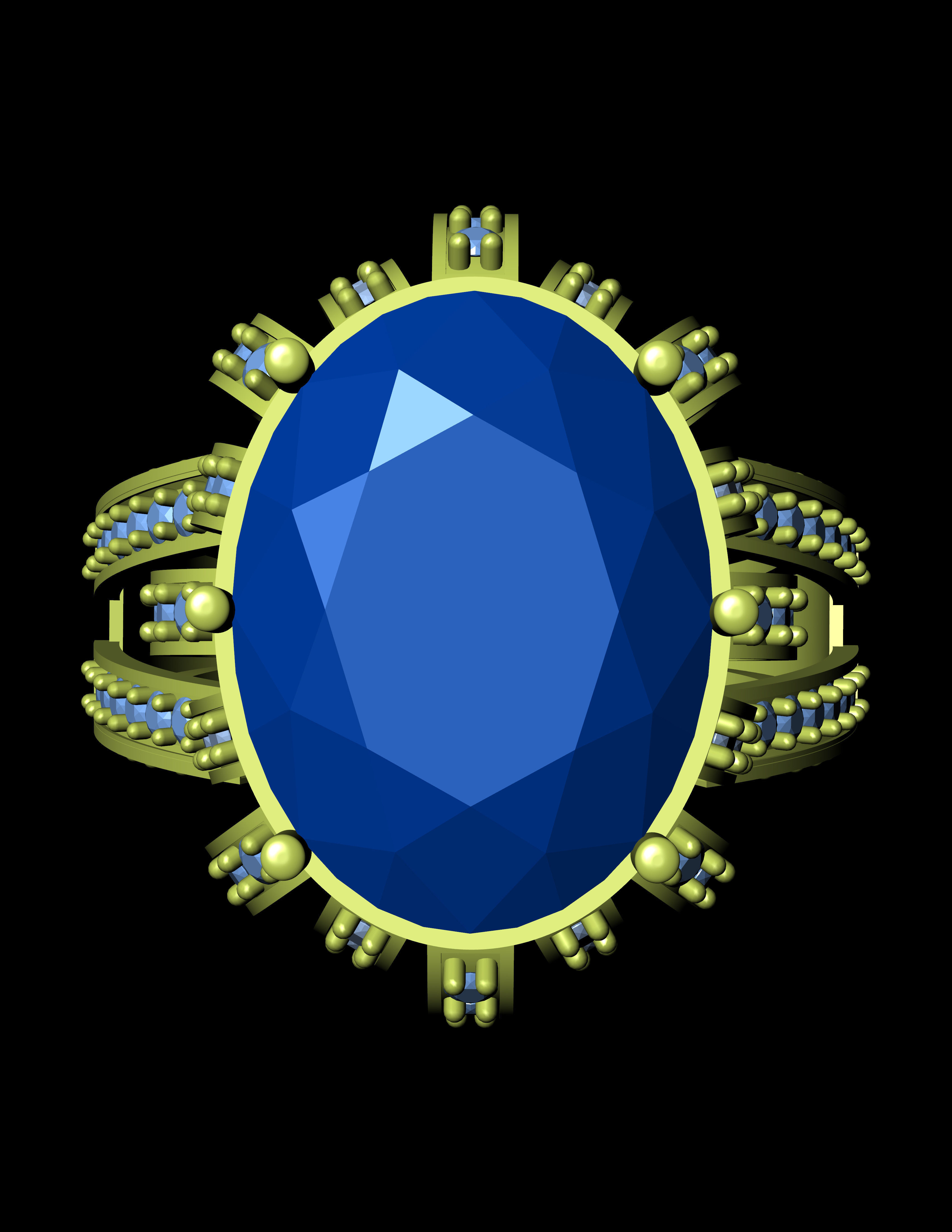 Diamond Ring Jewellery for Women 3D print model 3D print model_5