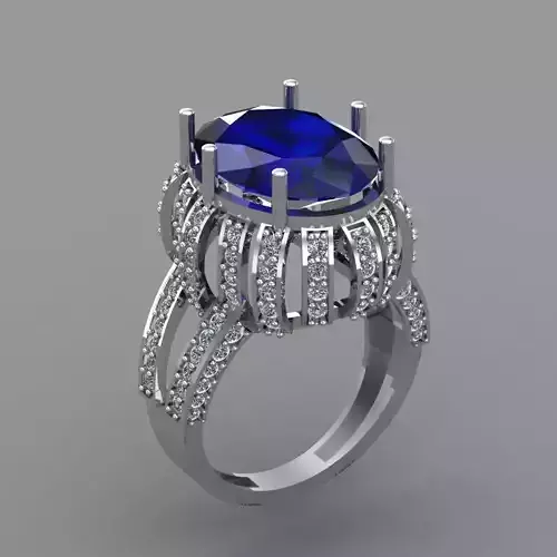 Diamond Ring Jewellery for Women 3D print model