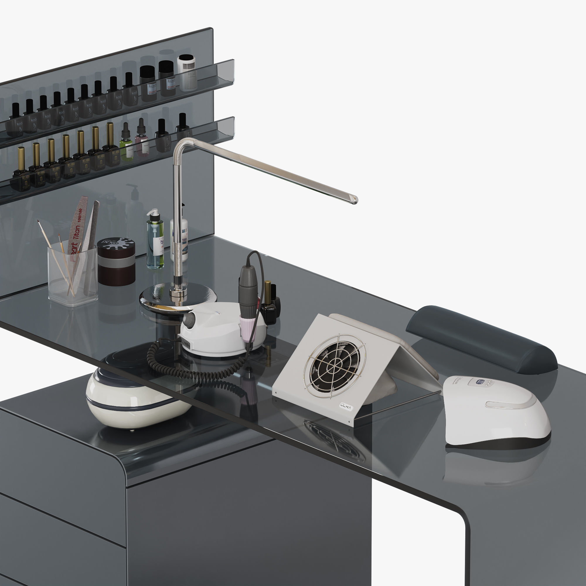 Mano Manicure table Low-poly 3D model_4