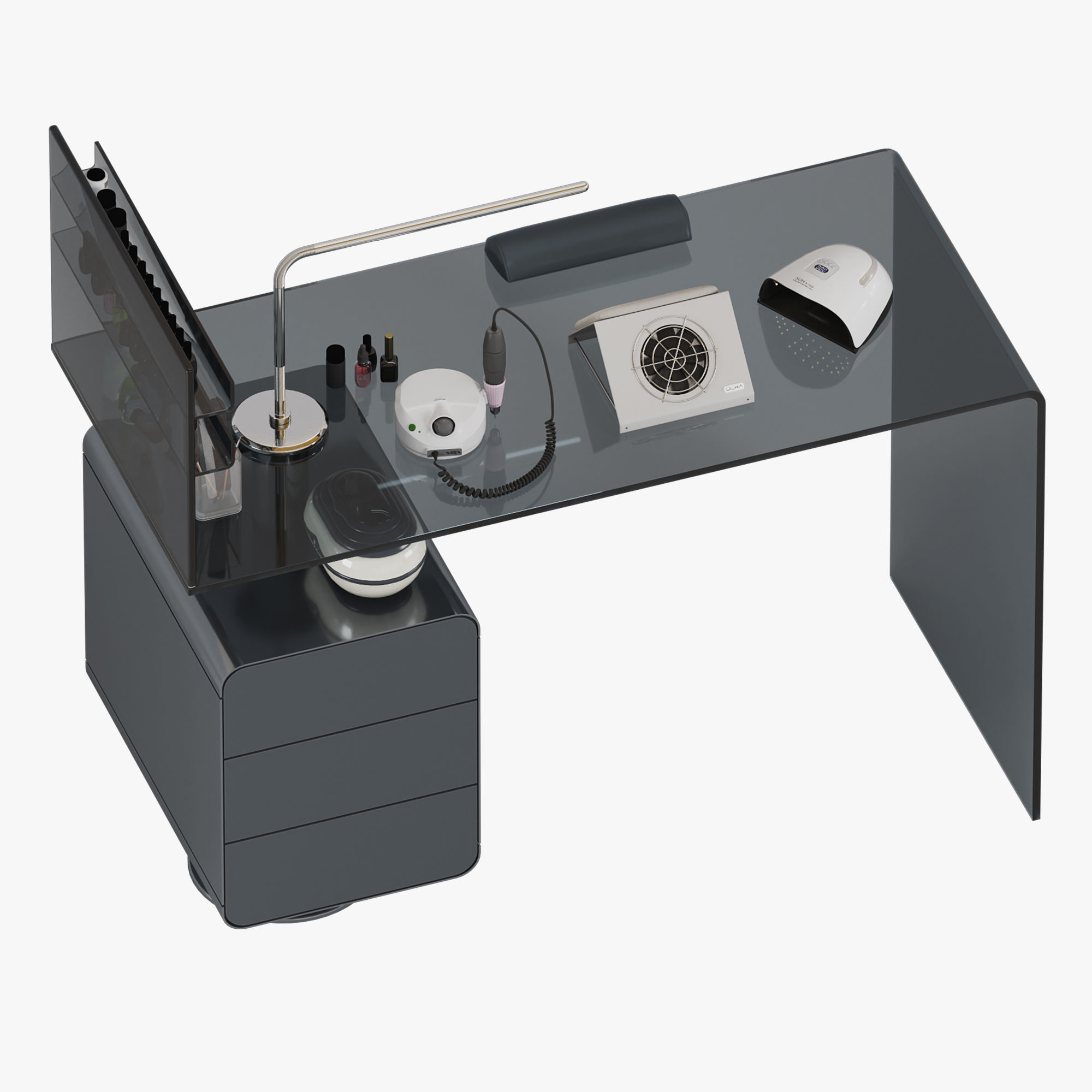 Mano Manicure table Low-poly 3D model_3
