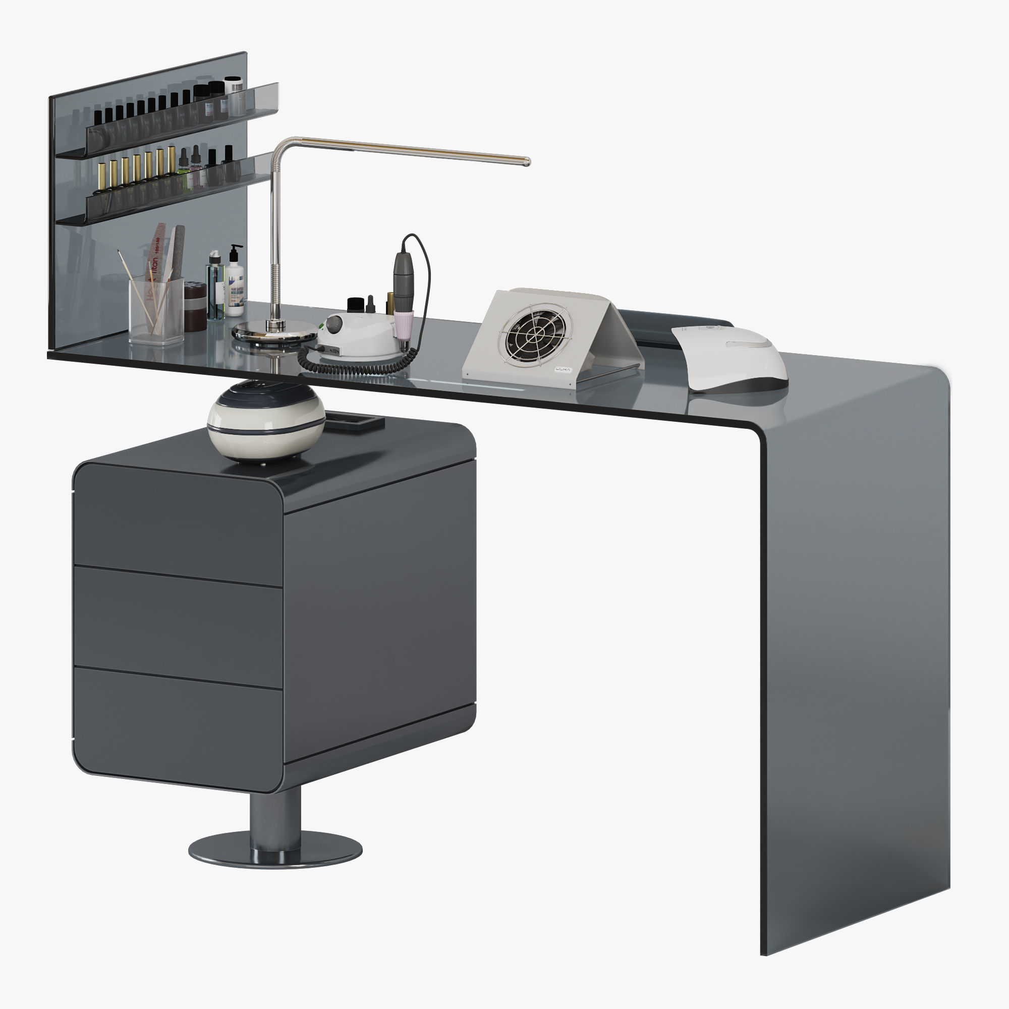 Mano Manicure table Low-poly 3D model_2