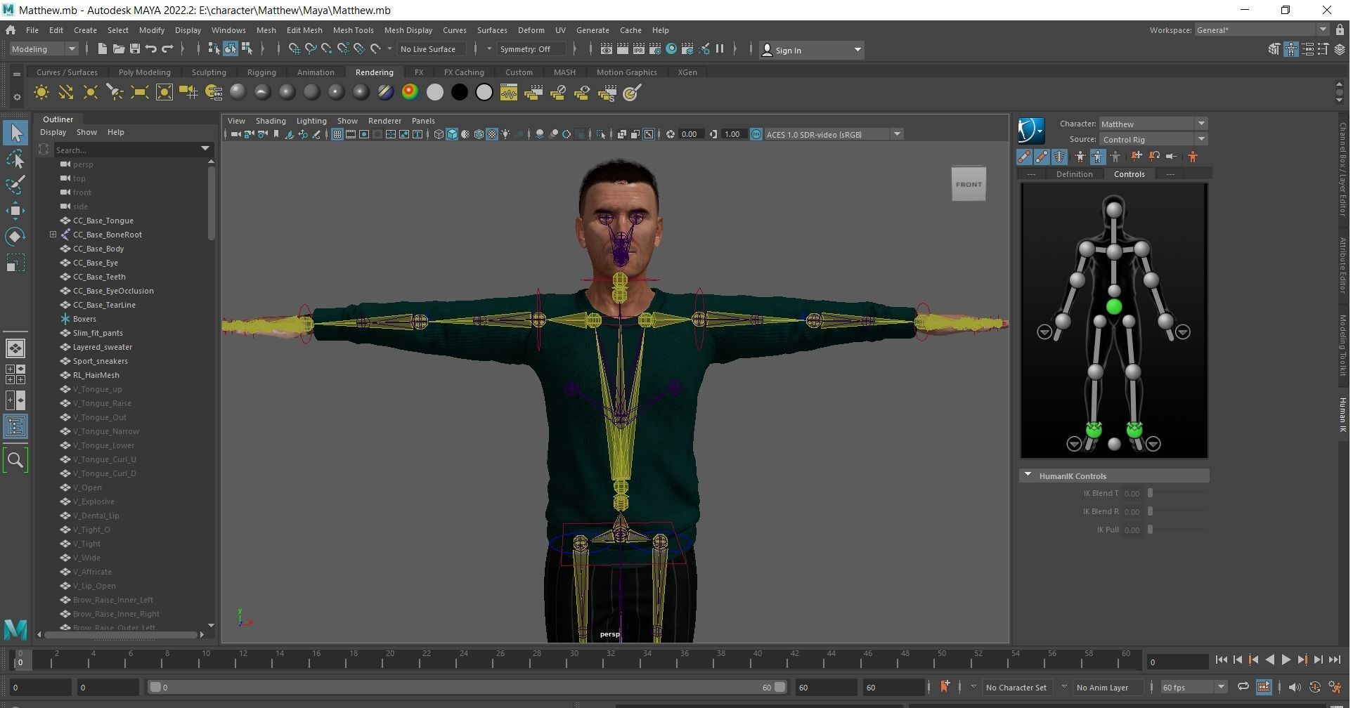 Matthew Rigged and animated 2500 Free animations tutorial Low-poly 3D model_17