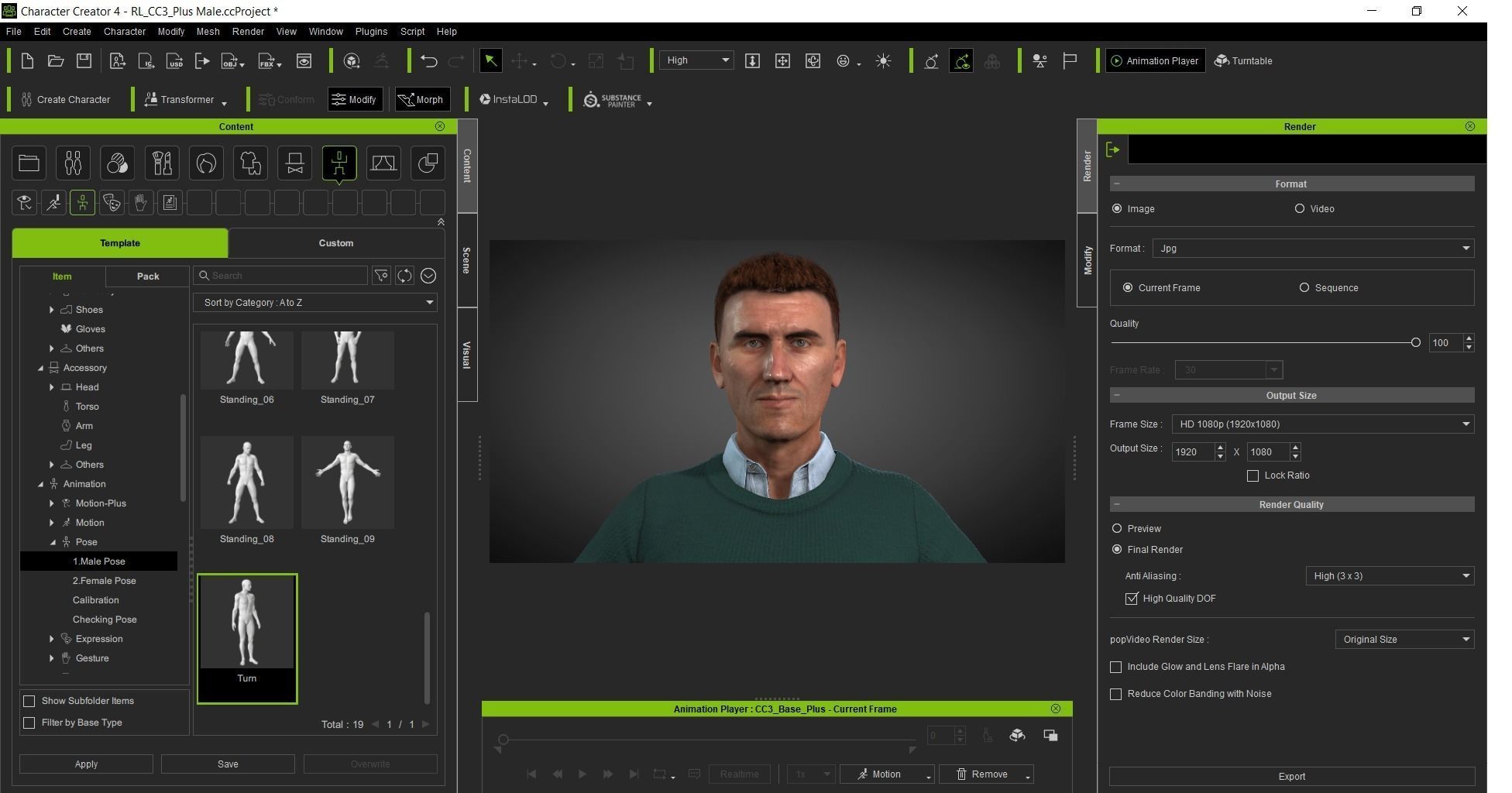 Matthew Rigged and animated 2500 Free animations tutorial Low-poly 3D model_19