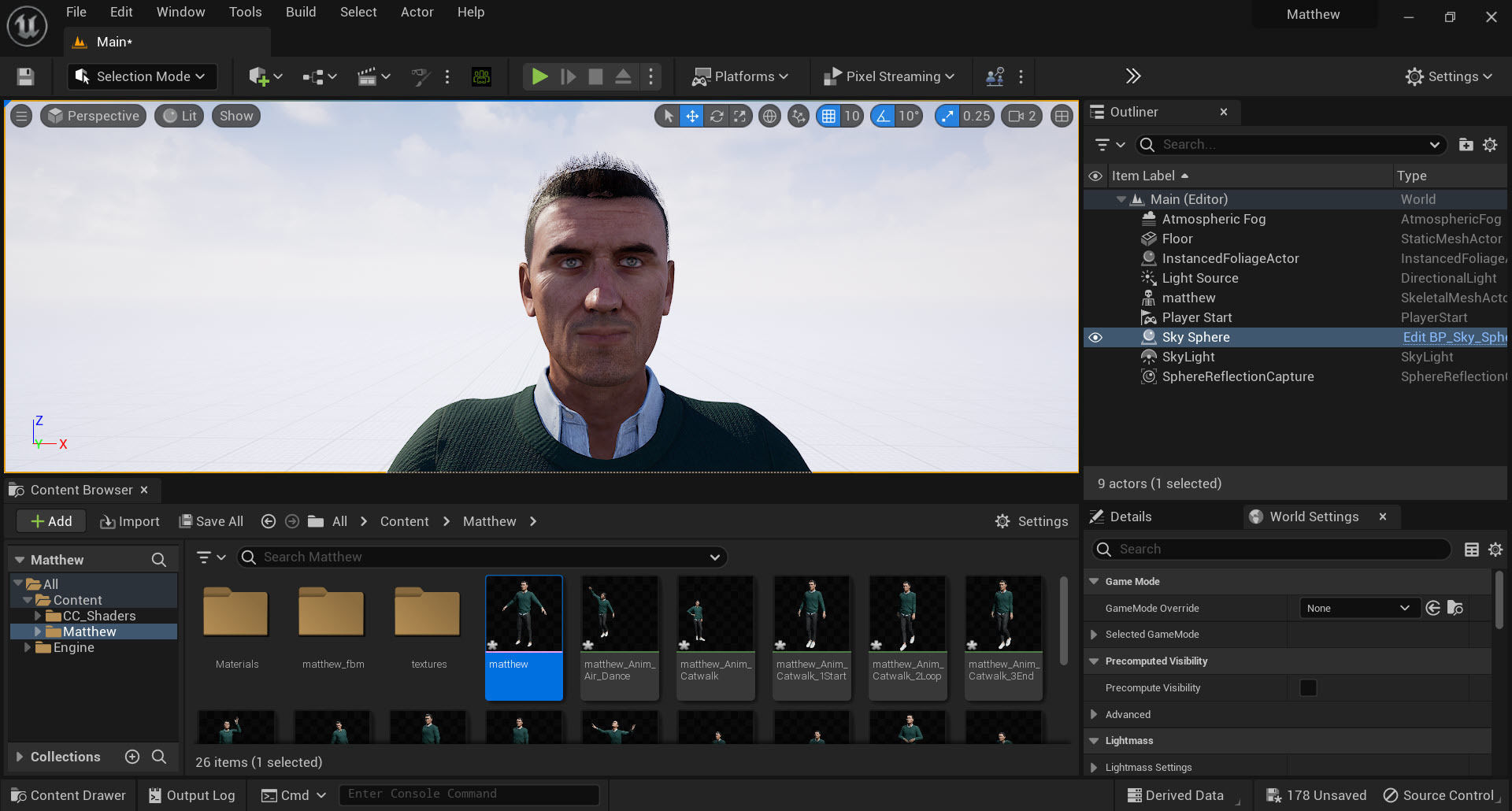 Matthew Rigged and animated 2500 Free animations tutorial Low-poly 3D model_22