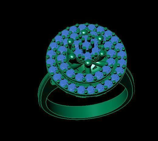 daimond ring 3D print model_11