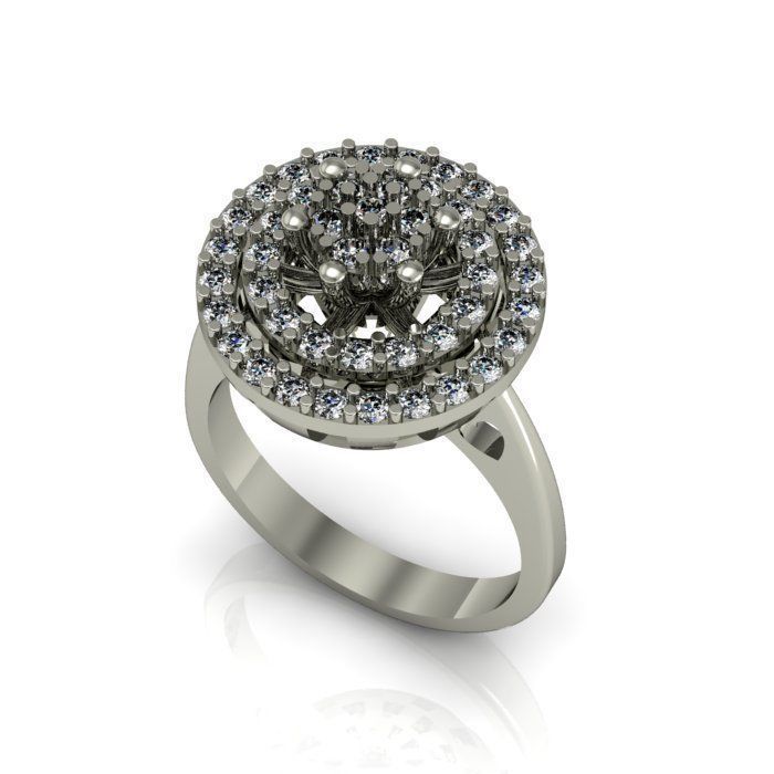 daimond ring 3D print model_1