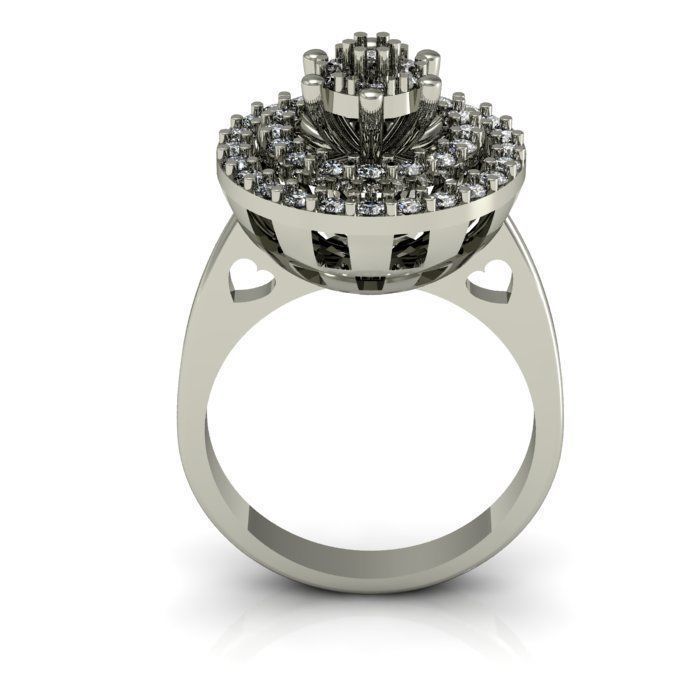 daimond ring 3D print model_6