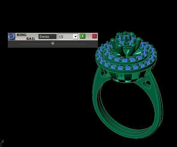 daimond ring 3D print model_16