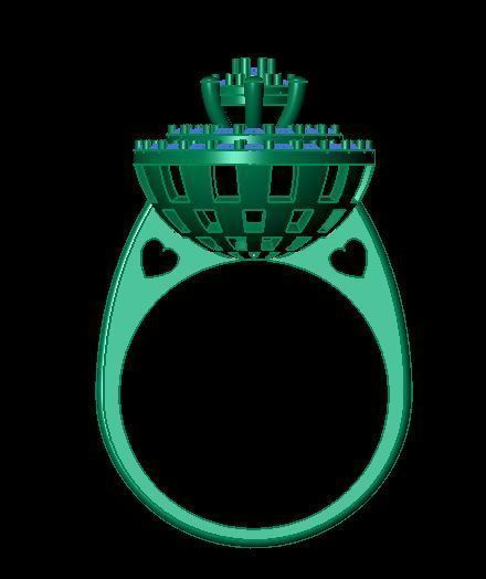 daimond ring 3D print model_14