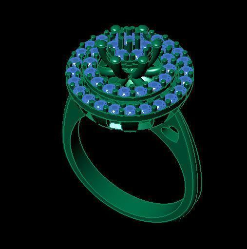 daimond ring 3D print model_10