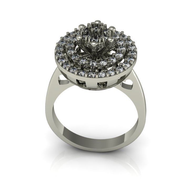 daimond ring 3D print model_3