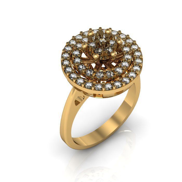 daimond ring 3D print model_8