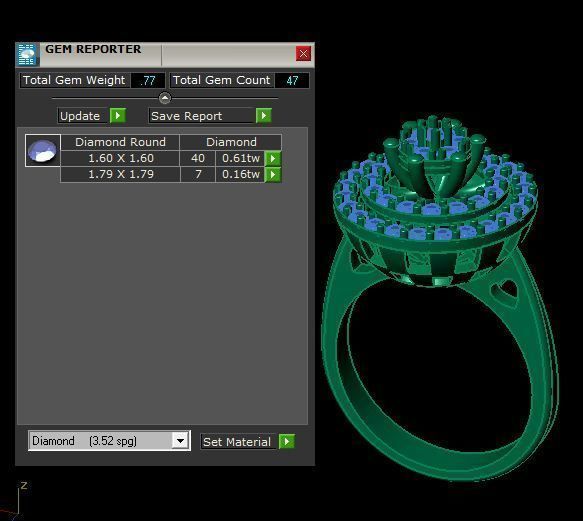 daimond ring 3D print model_18