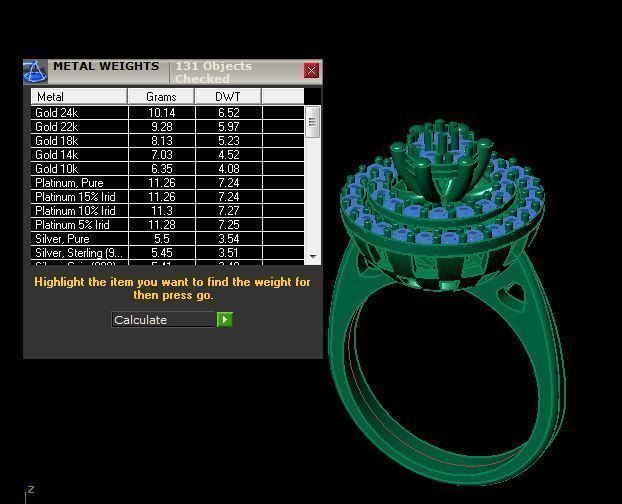 daimond ring 3D print model_17