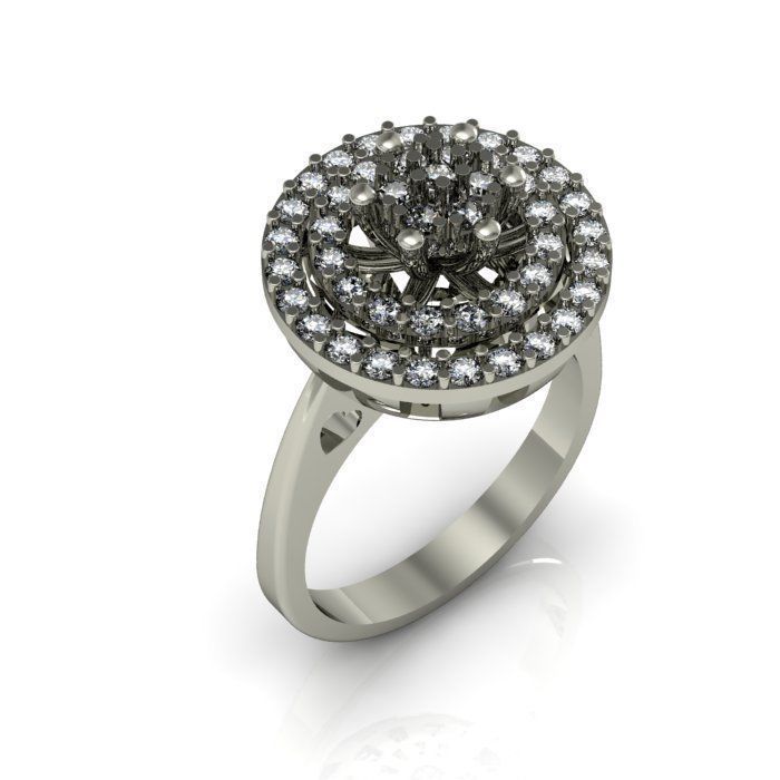 daimond ring 3D print model_9