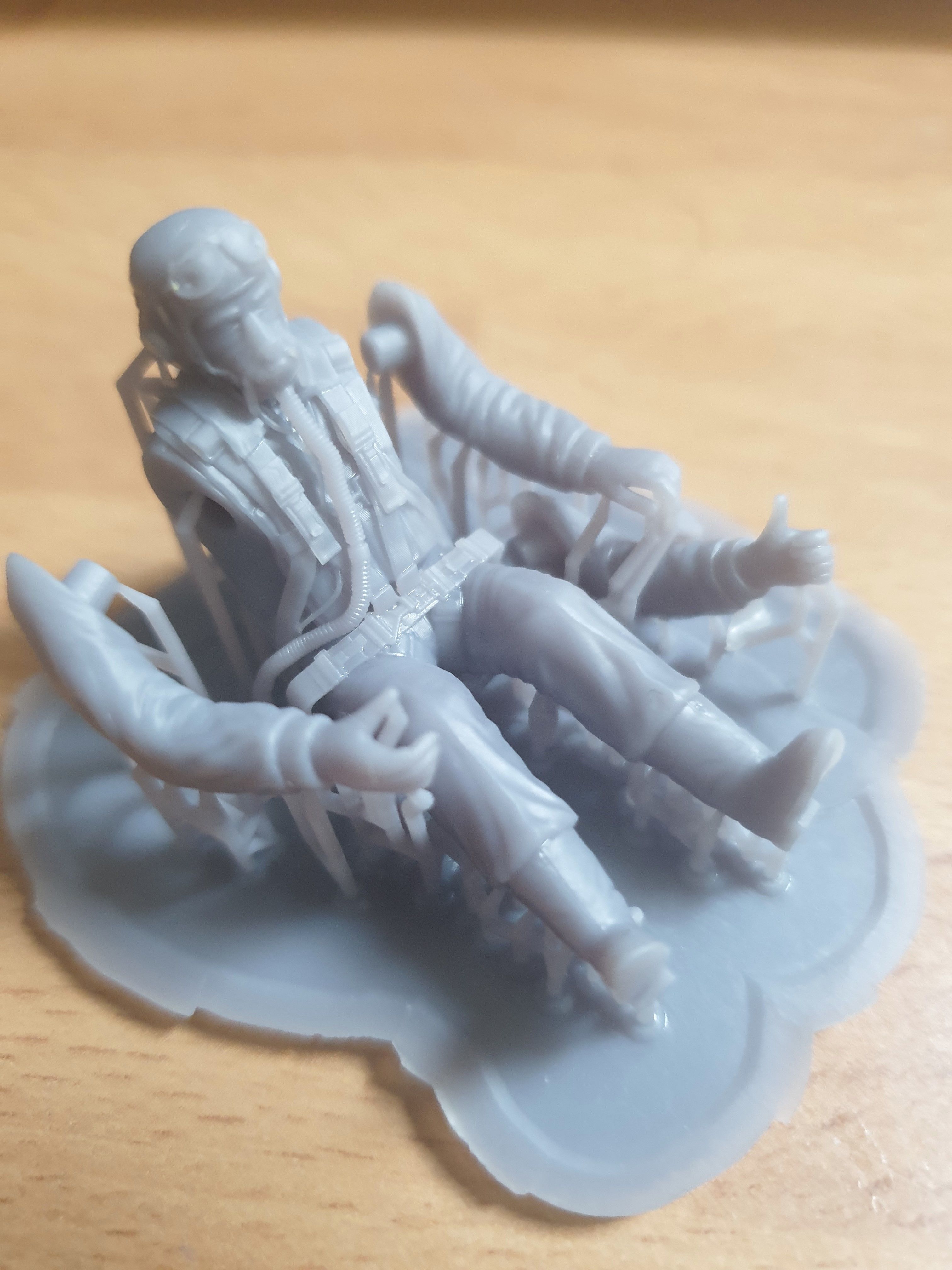 US WWII Fighter Pilot 3D print model_11