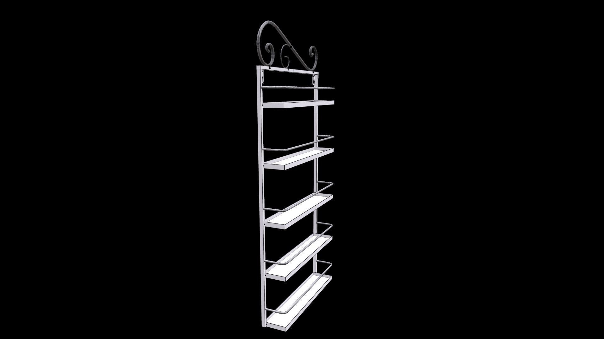 Wall Rack 3D model_3