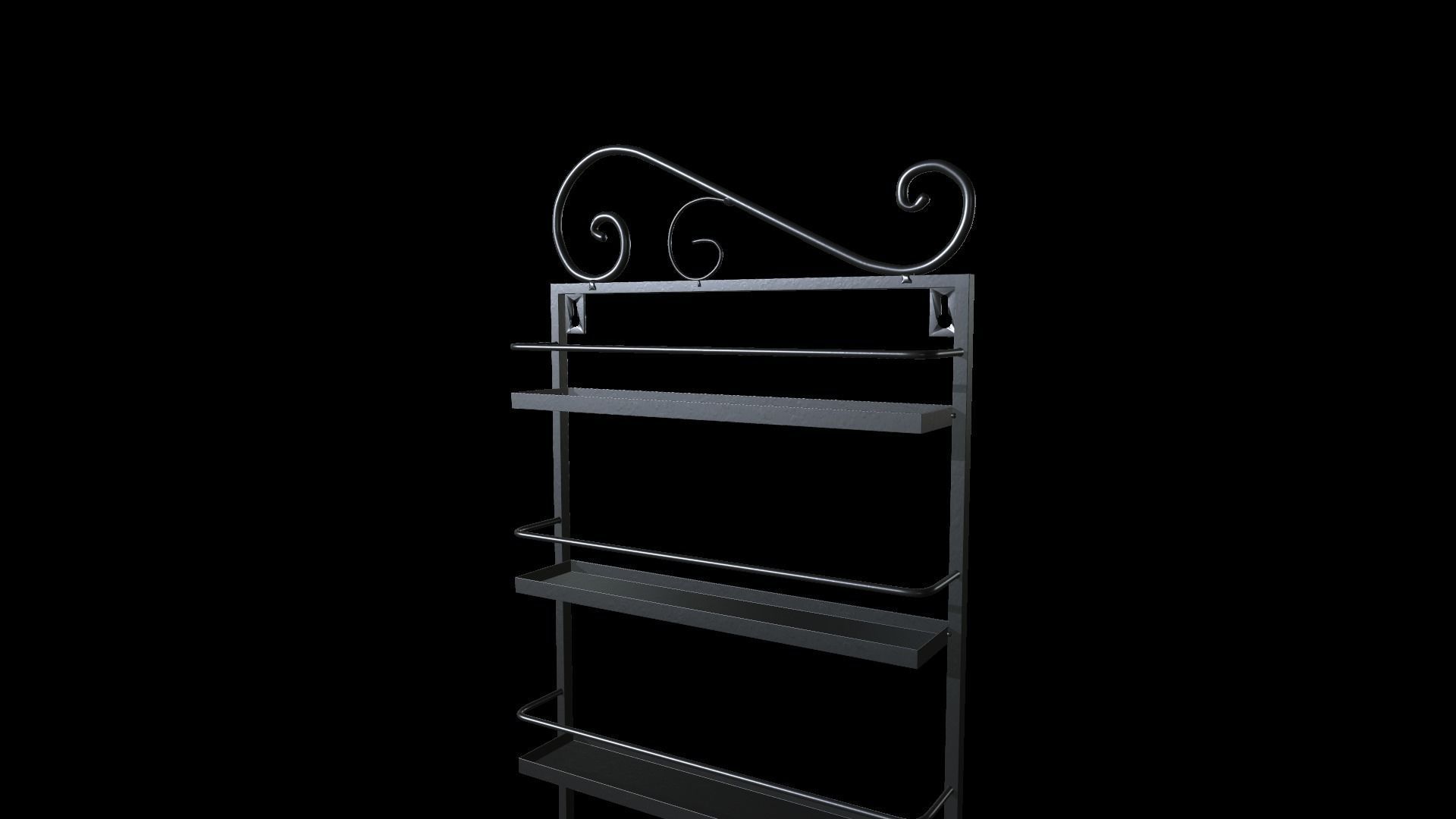Wall Rack 3D model_10