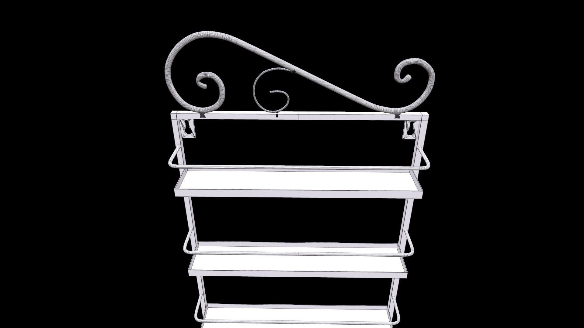 Wall Rack 3D model_16