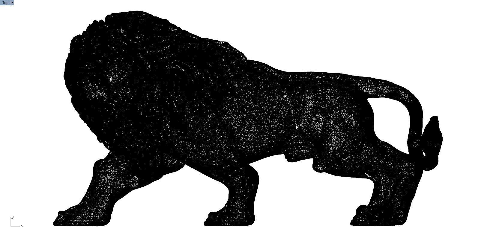 lion pendent 3D print model_8