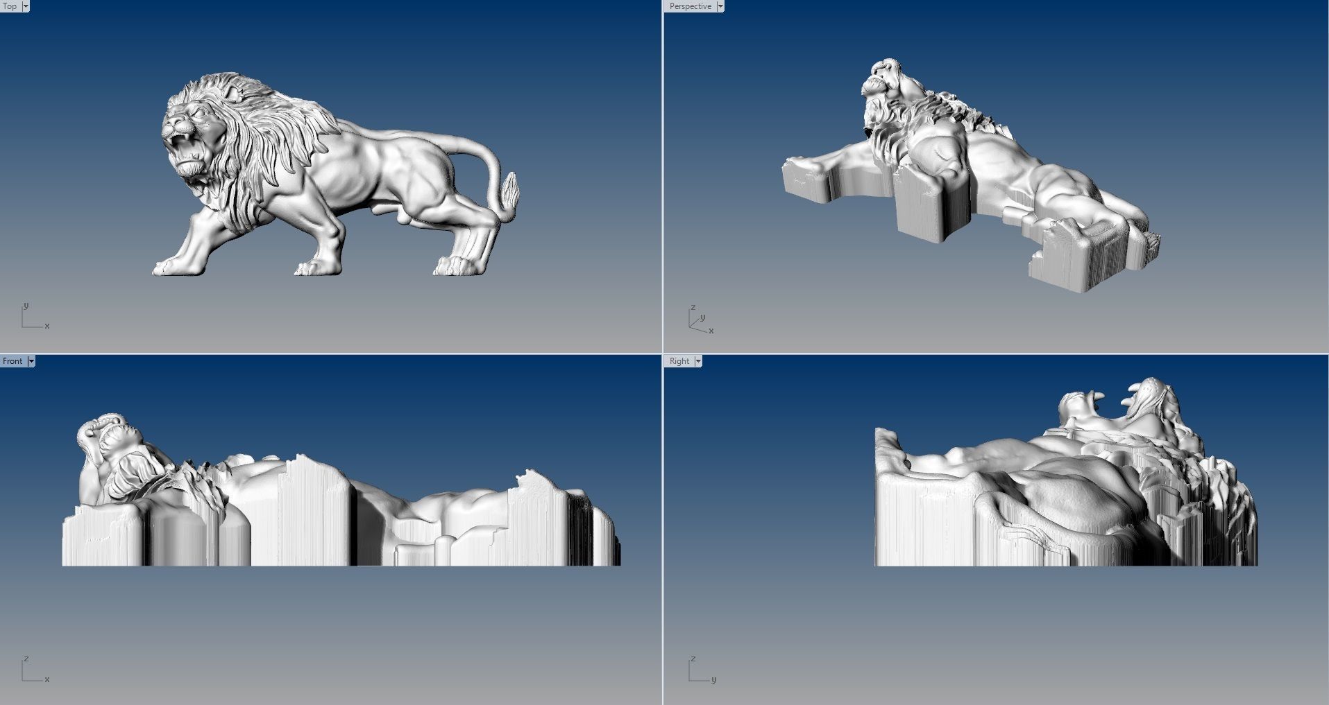 lion pendent 3D print model_5