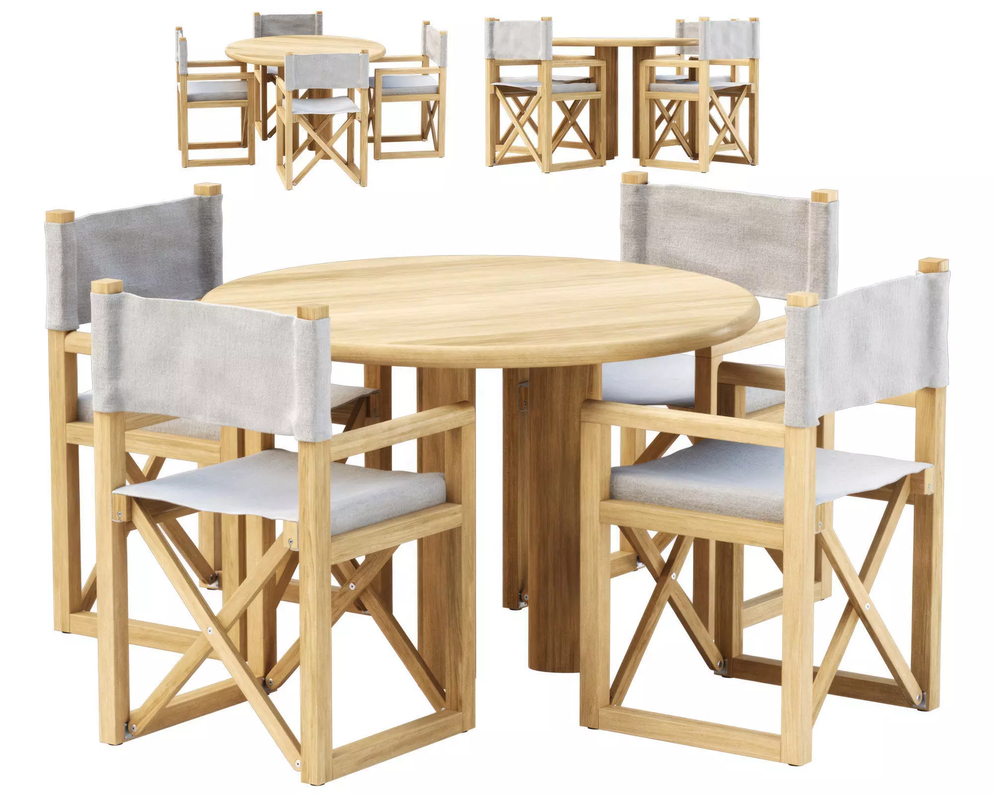 Outdoor garden furniture set v13 3D model