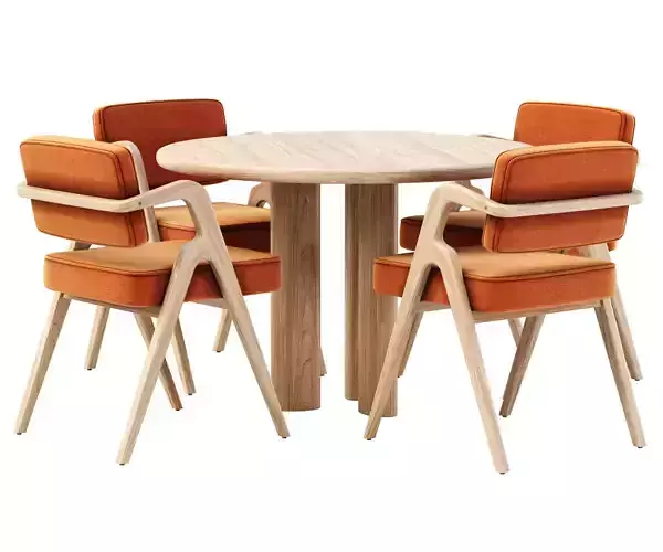 Outdoor garden furniture set v15  3D model