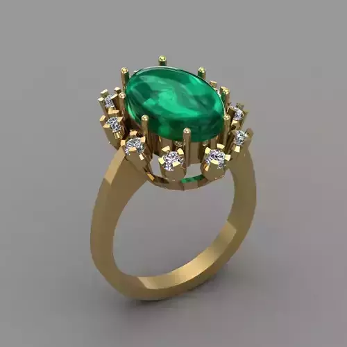 Diamond Ring Jewellery for Women 3D print model