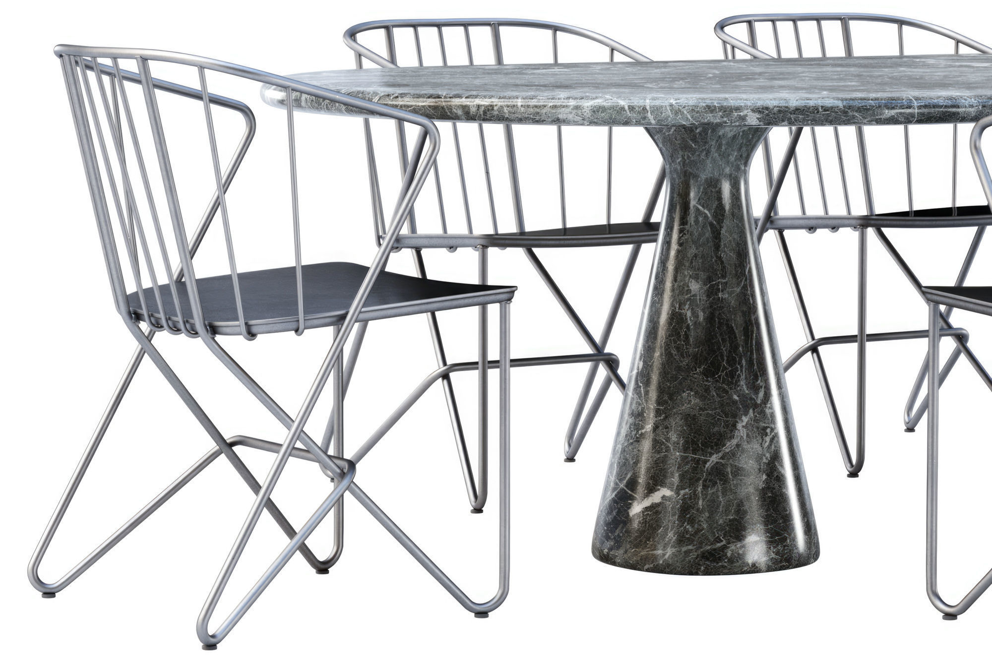 Outdoor garden furniture set v17  3D model_5