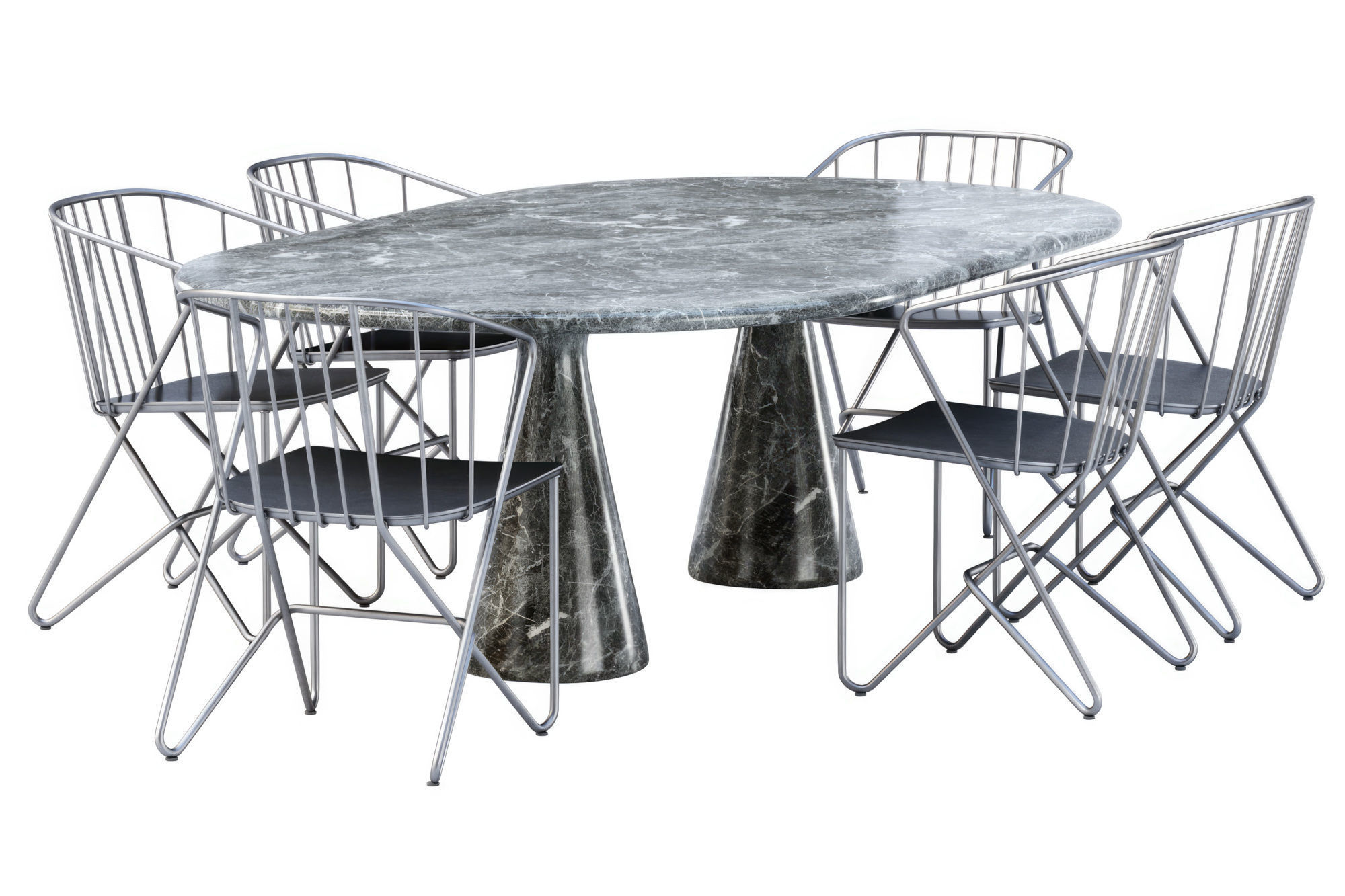 Outdoor garden furniture set v17  3D model_3