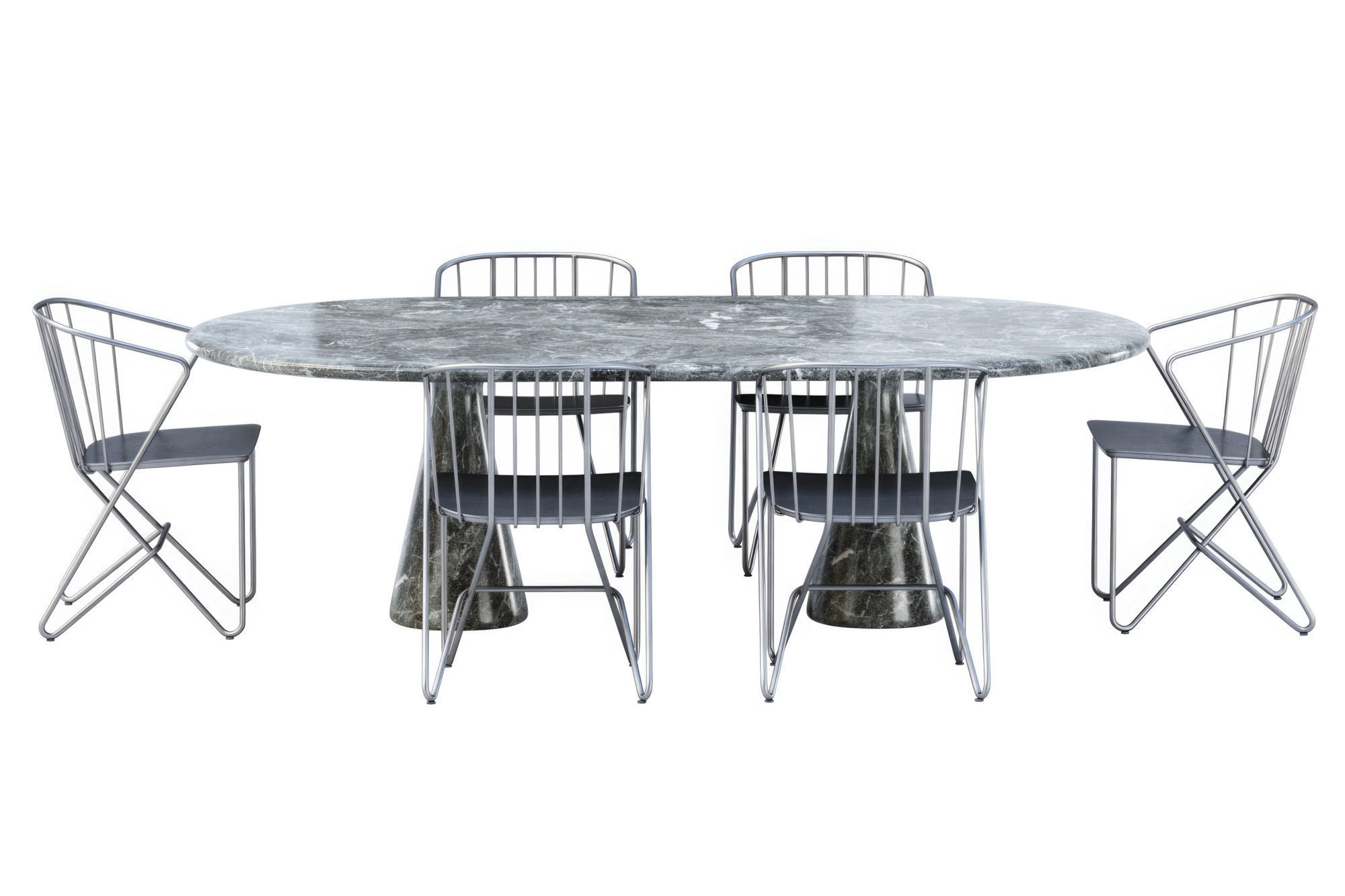 Outdoor garden furniture set v17  3D model_2