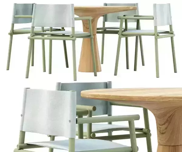 Outdoor garden furniture set v18  3D model