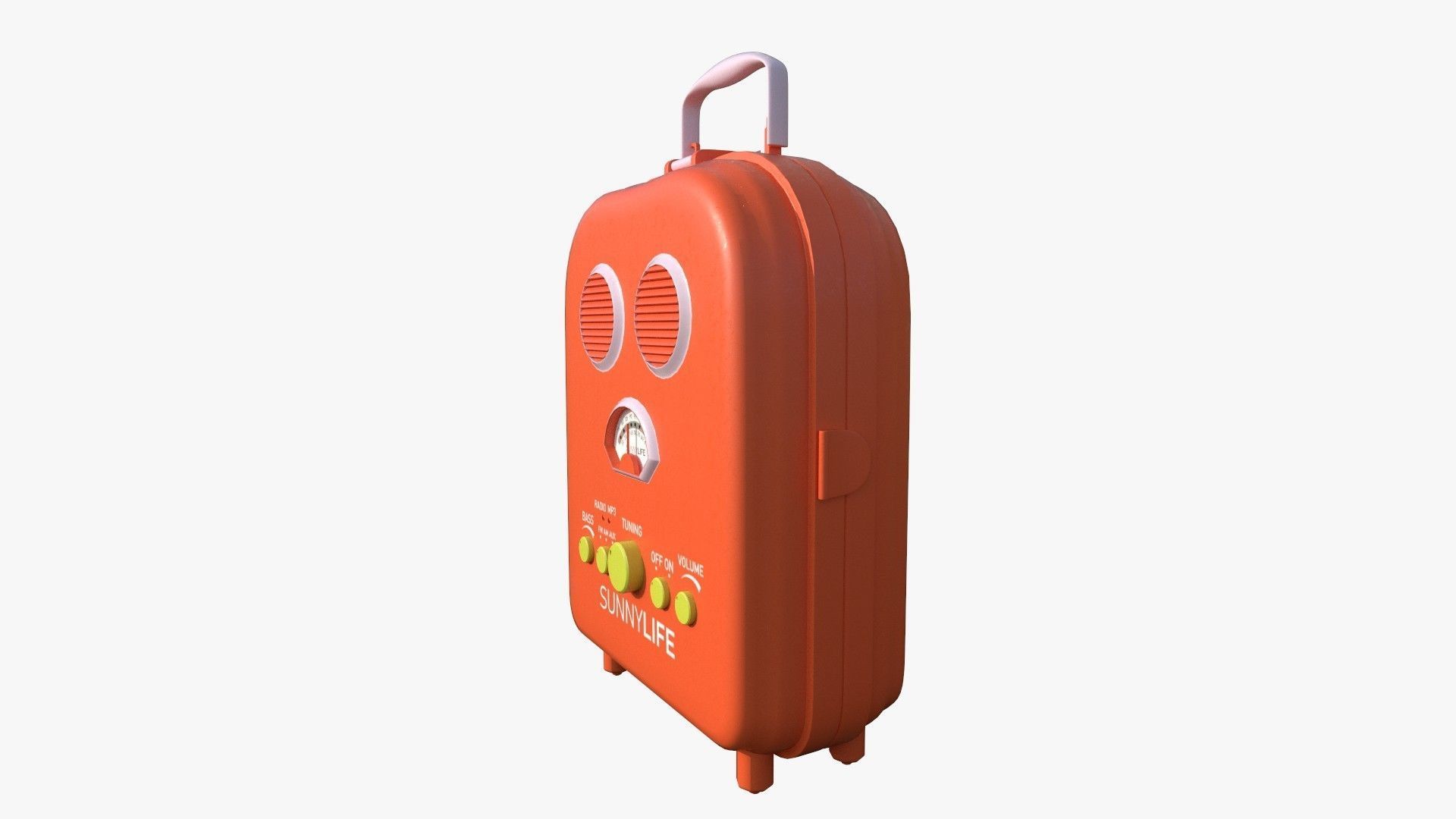 Cartoon Style Stylized Radio Sunnylife Radio Orange Edition 3D model_2