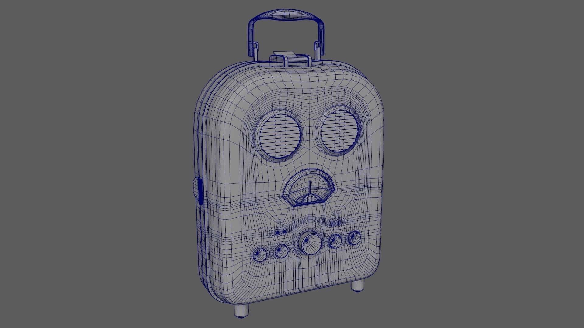 Cartoon Style Stylized Radio Sunnylife Radio Orange Edition 3D model_9