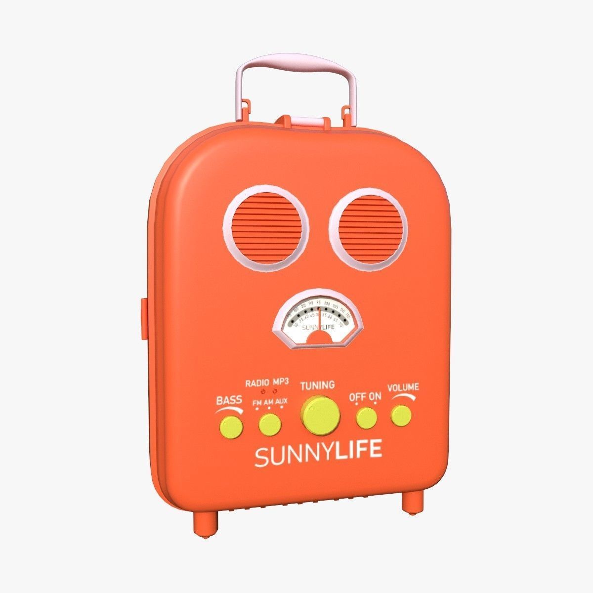 Cartoon Style Stylized Radio Sunnylife Radio Orange Edition 3D model_21