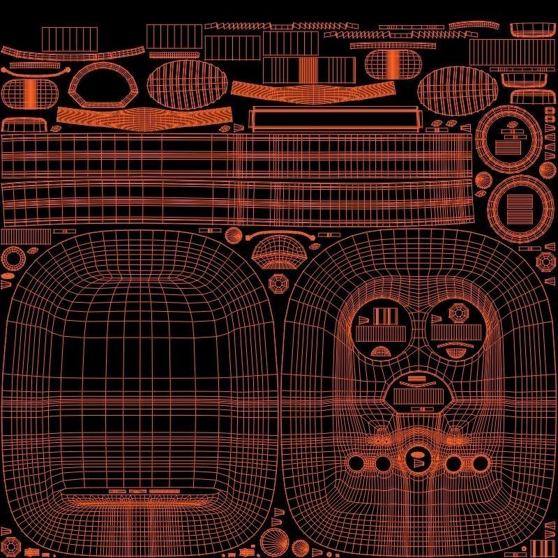 Cartoon Style Stylized Radio Sunnylife Radio Orange Edition 3D model_22